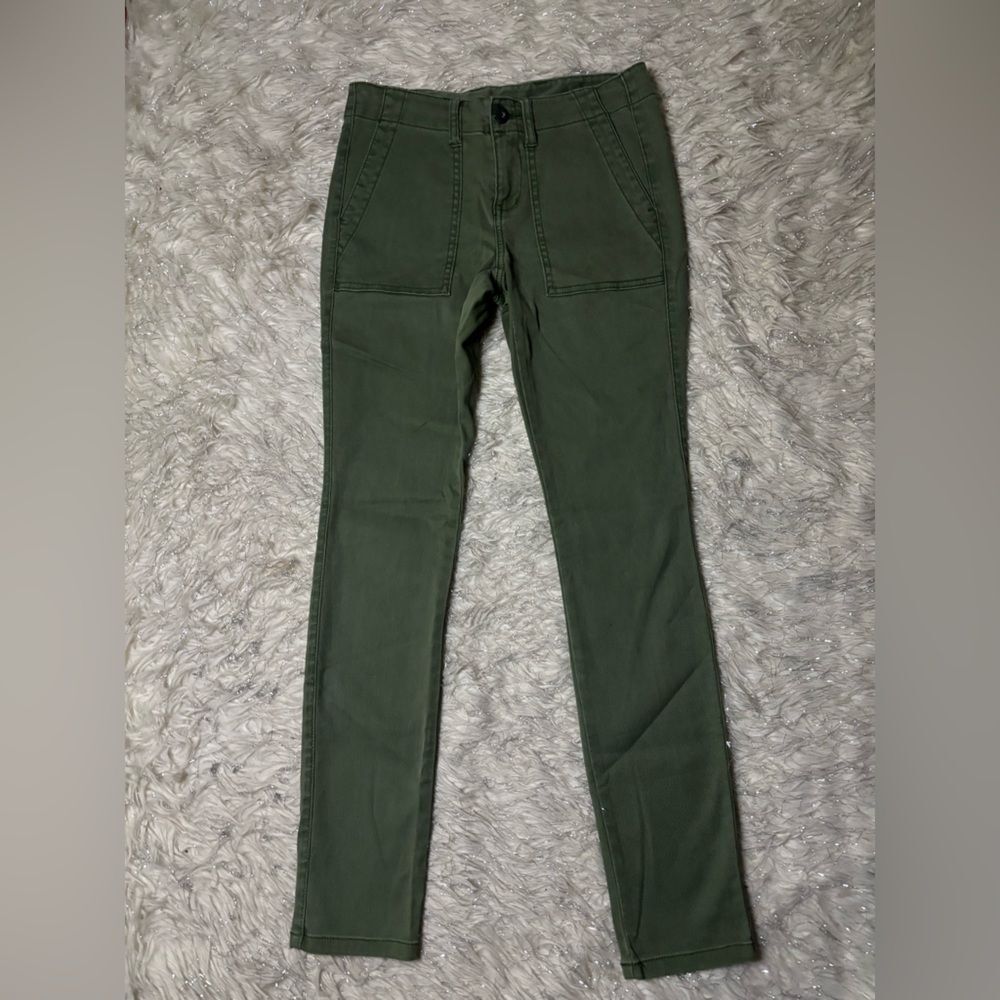 CAbi Olive‎ Green Women's Skinny Jeans Pants Size 4